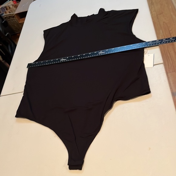 Good American size 14-16 black mock turtle neck power thong bodysuit NWT - Picture 3 of 11